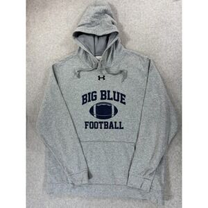 Michigan Wolverines BIG BLUE Stadium Hoodie Sweatshirt (Men's 2XL) Gray -